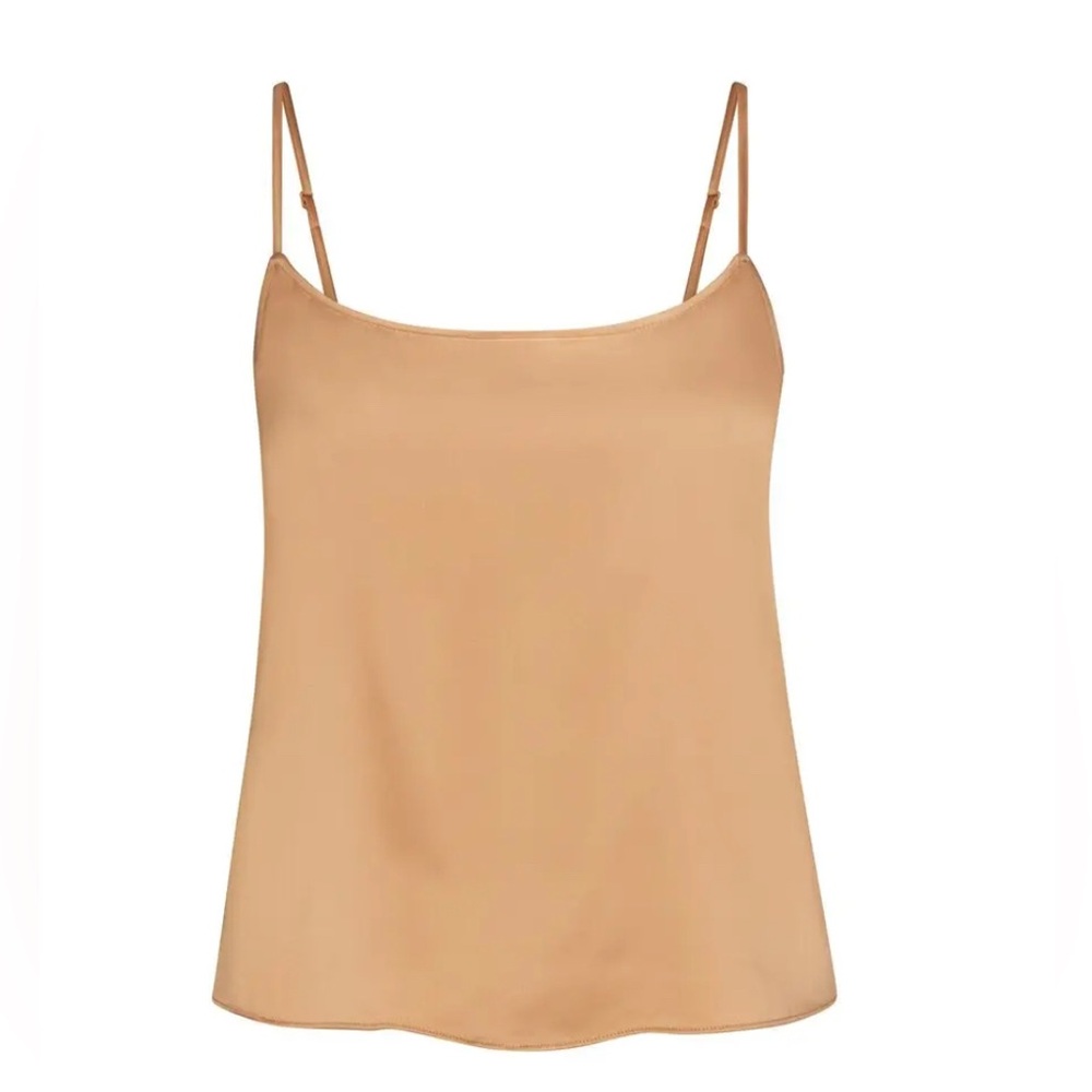 SKIMS Satin Pajama Top in Gold - Picture 2 of 4